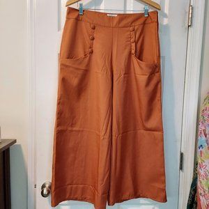 EUC Wide leg sailor style pants